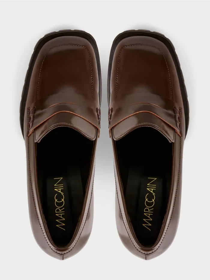 Damen Marc Cain Schuhe Pumps Mit Blockabsatz Dark Wood