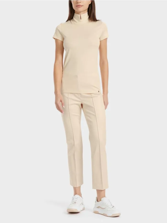 Damen Marc Cain Shirts and Tops Hochgeschlossenes TShirt Dark Cream