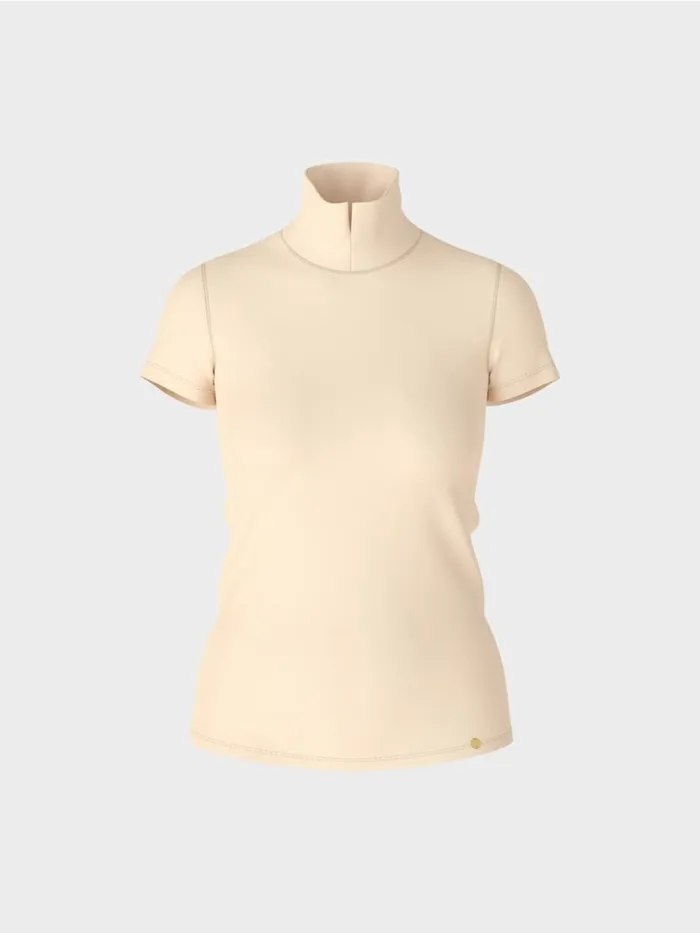 Damen Marc Cain Shirts and Tops Hochgeschlossenes TShirt Dark Cream