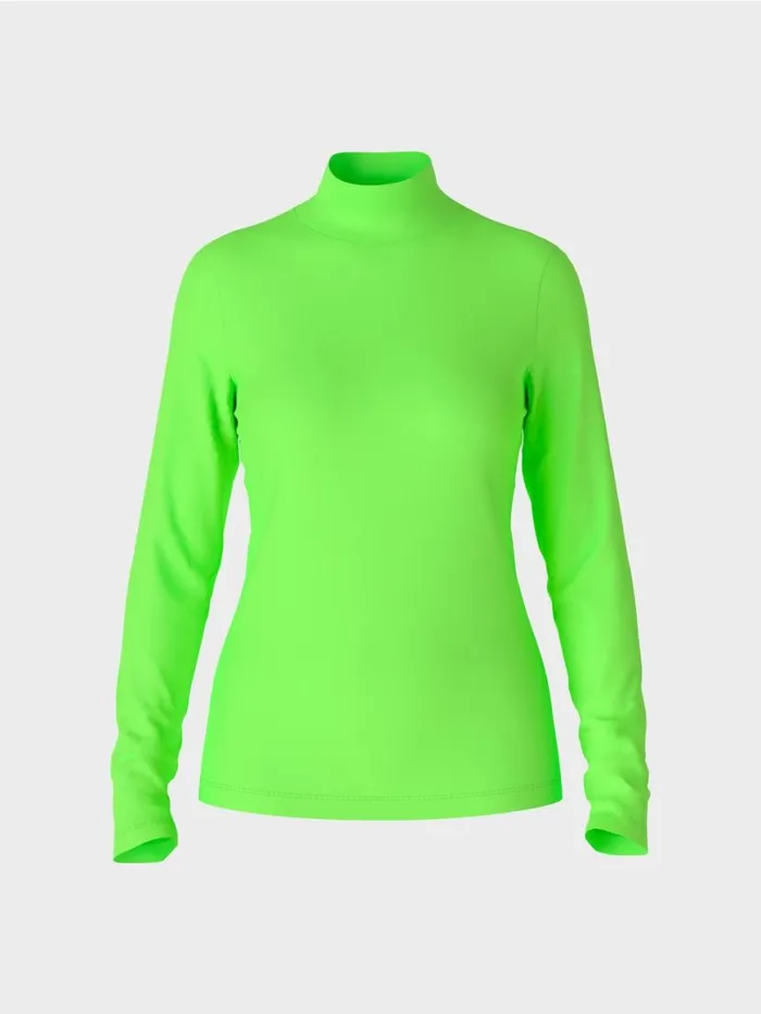 Damen Marc Cain Shirts and Tops Krpernahes LangarmShirt Bright Shocking Green