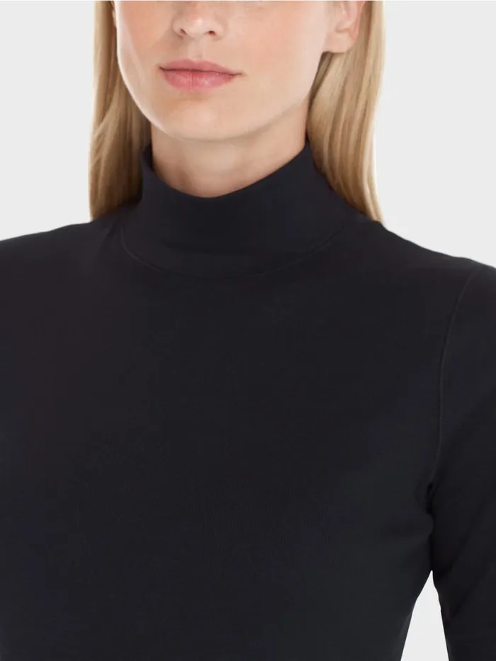 Damen Marc Cain Shirts and Tops Shirt Mit Stehkragen Und rmel Midnight Blue