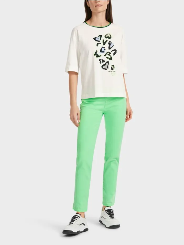 Damen Marc Cain Shirts and Tops TShirt 034Rethink Together034 Offwhite