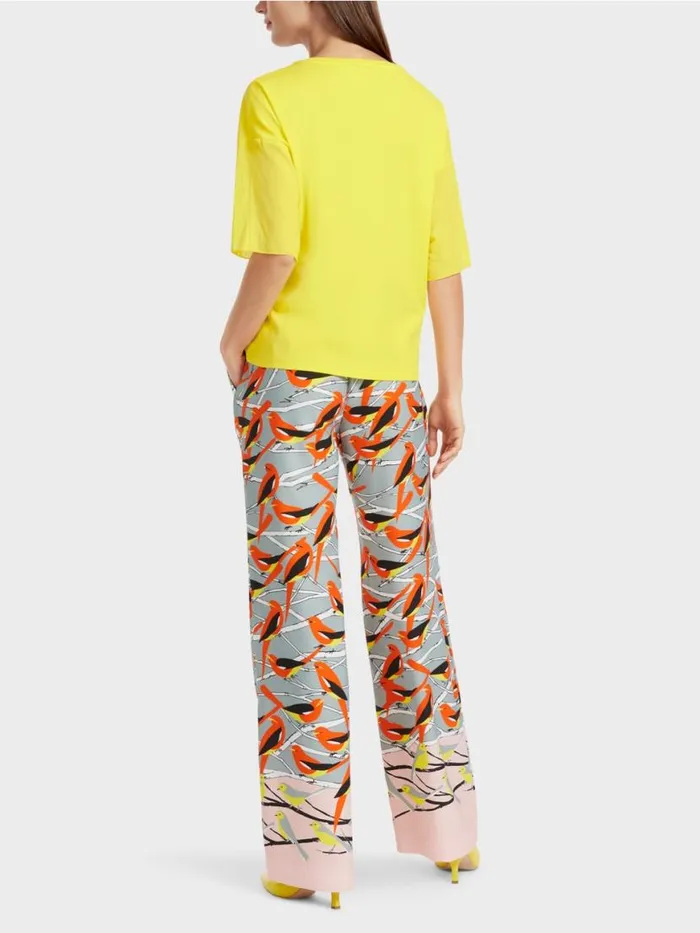 Damen Marc Cain Shirts and Tops TShirt Mit Brusttasche Soft Lemon