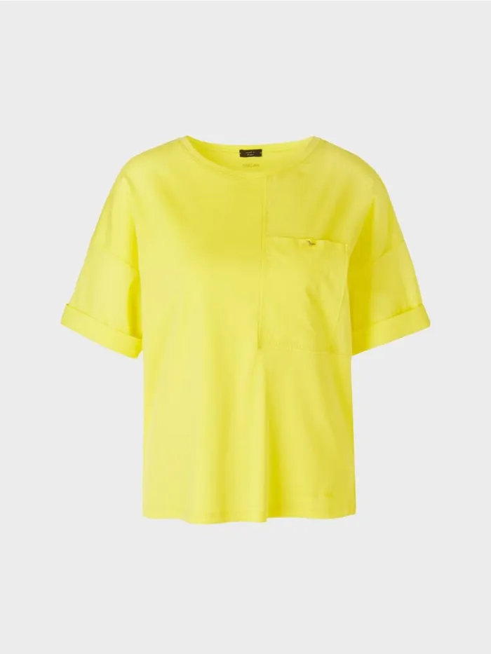 Damen Marc Cain Shirts and Tops TShirt Mit Brusttasche Soft Lemon