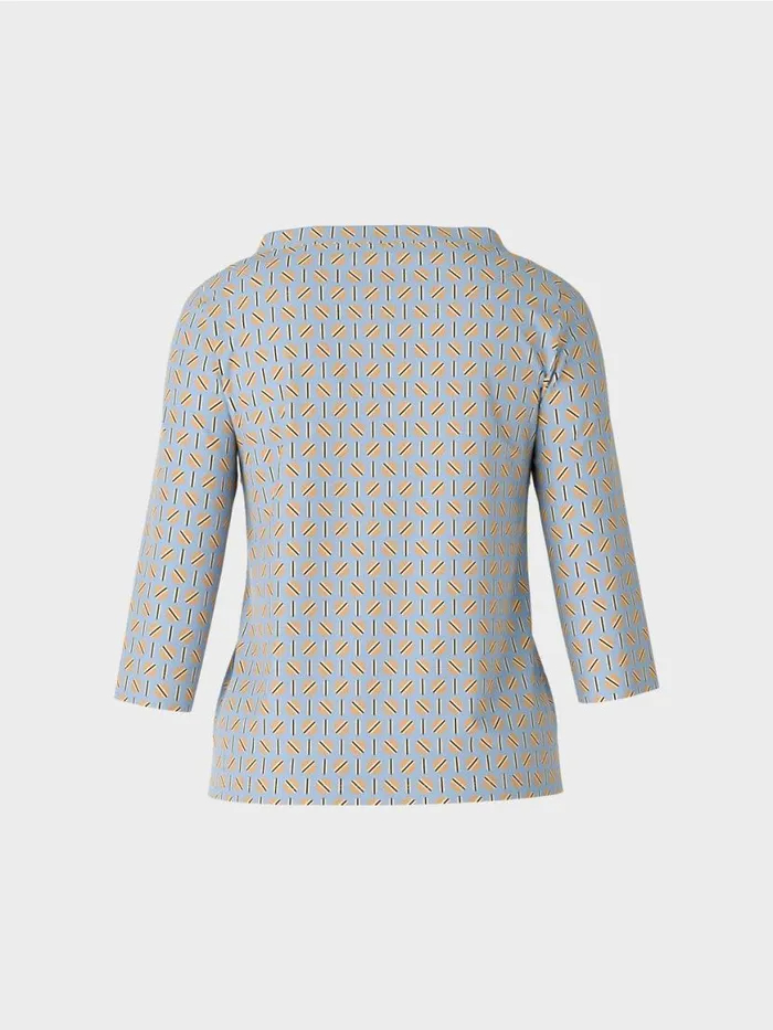 Damen Marc Cain Shirts and Tops TShirt Mit Grafischem Dessin Dark Summer Sky