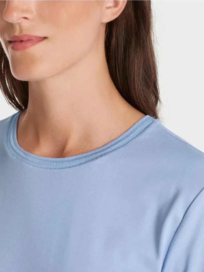 Damen Marc Cain Shirts and Tops TShirt Mit Weitem CrewNeck Dark Summer Sky