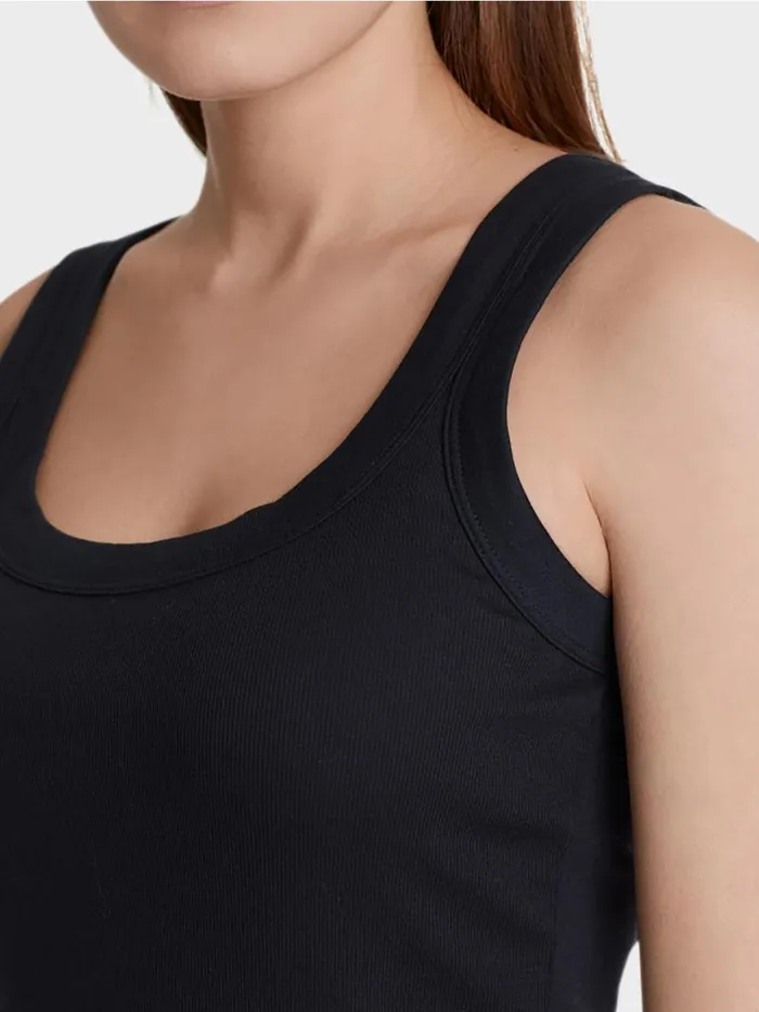 Damen Marc Cain Shirts and Tops Tanktop Aus Feinripp Midnight Blue