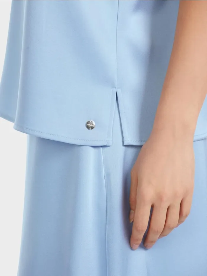 Damen Marc Cain Shirts and Tops Top Mit Schmaler Kette Dark Summer Sky
