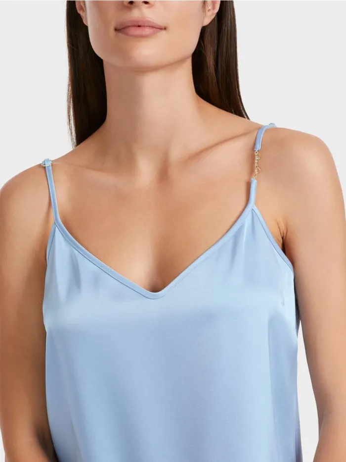 Damen Marc Cain Shirts and Tops Top Mit Schmaler Kette Dark Summer Sky