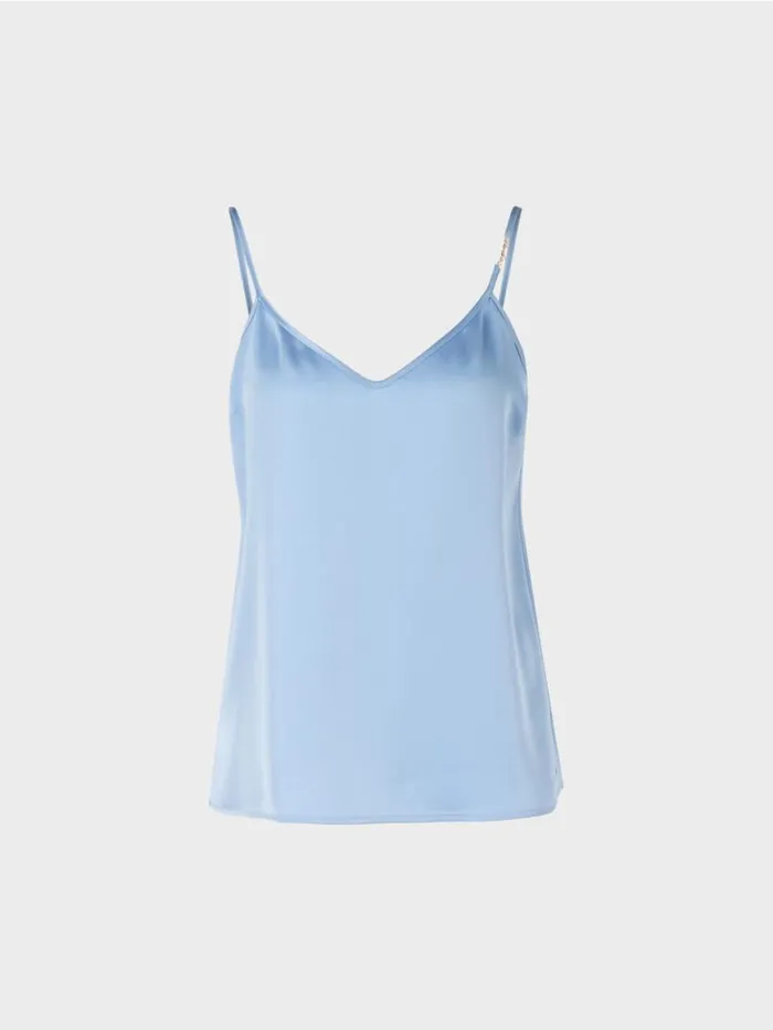 Damen Marc Cain Shirts and Tops Top Mit Schmaler Kette Dark Summer Sky