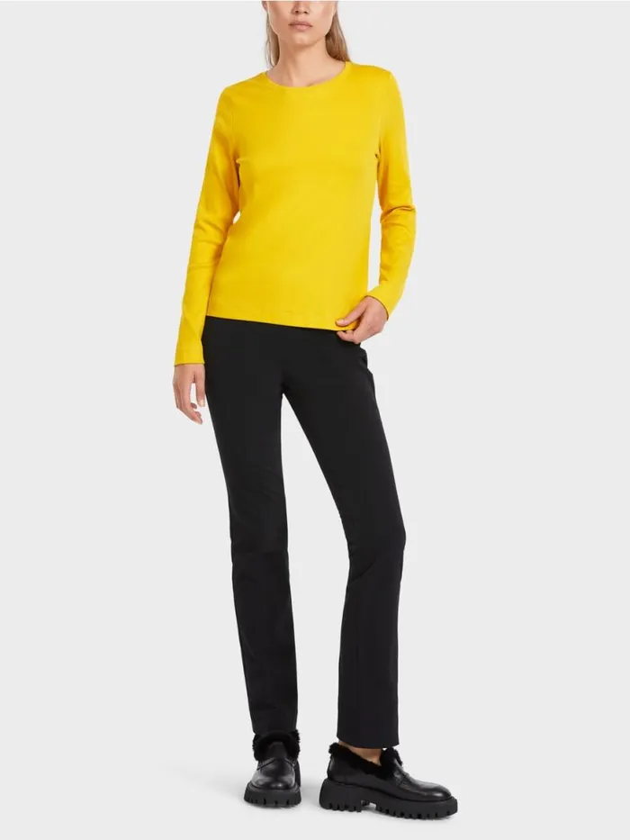 Damen Marc Cain Shirts and Tops Unifarbenes TShirt Corn