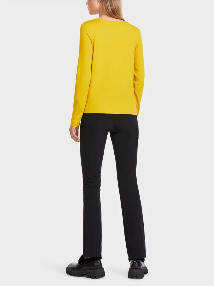 Damen Marc Cain Shirts and Tops Unifarbenes TShirt Corn