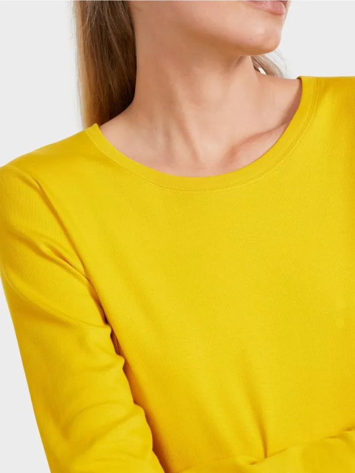 Damen Marc Cain Shirts and Tops Unifarbenes TShirt Corn
