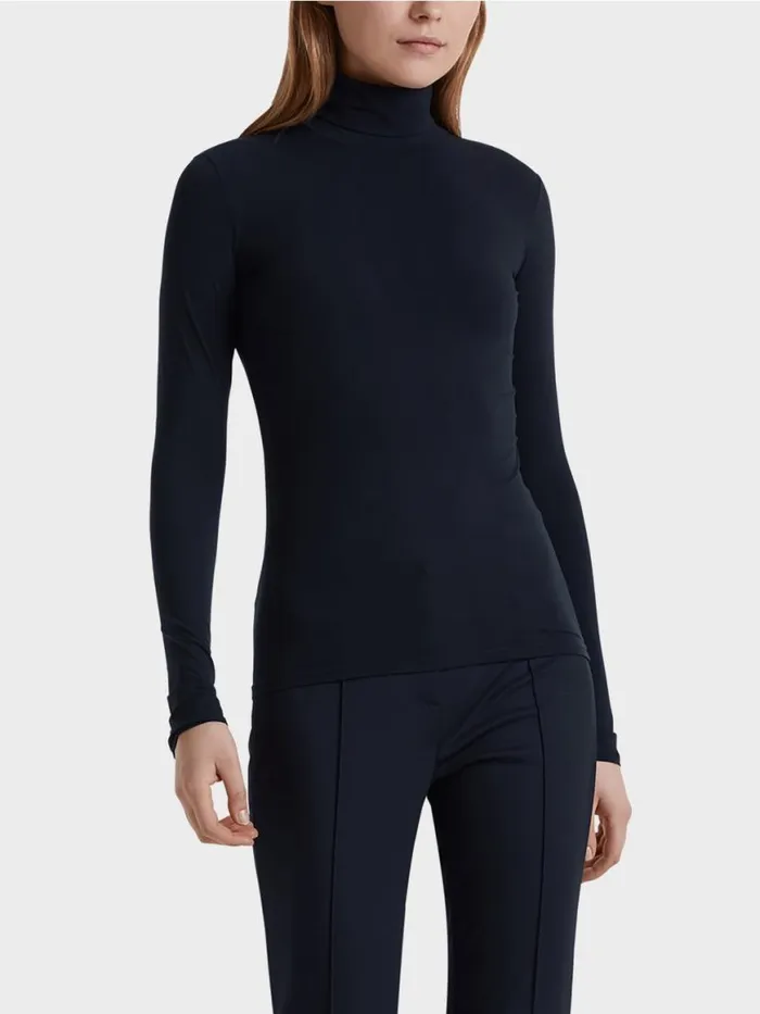 Damen Marc Cain Shirts and Tops Zarter Rollkragenpullover Midnight Blue