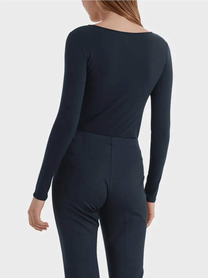 Damen Marc Cain Shirts and Tops Zartes Longsleeve Midnight Blue
