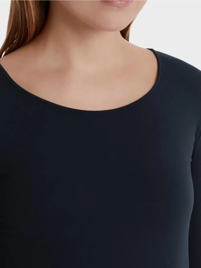 Damen Marc Cain Shirts and Tops Zartes Longsleeve Midnight Blue