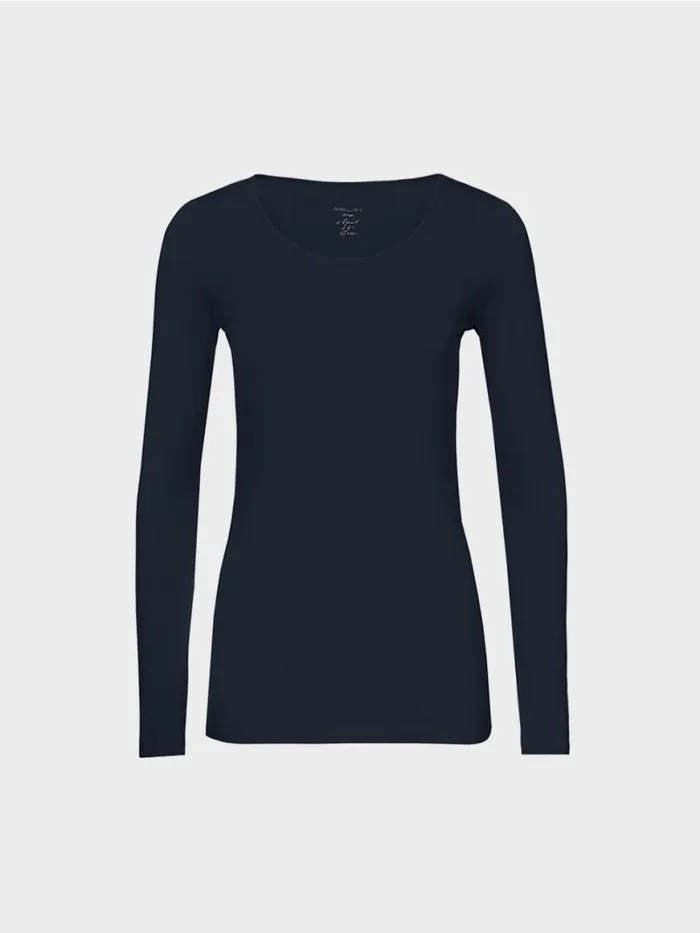 Damen Marc Cain Shirts and Tops Zartes Longsleeve Midnight Blue
