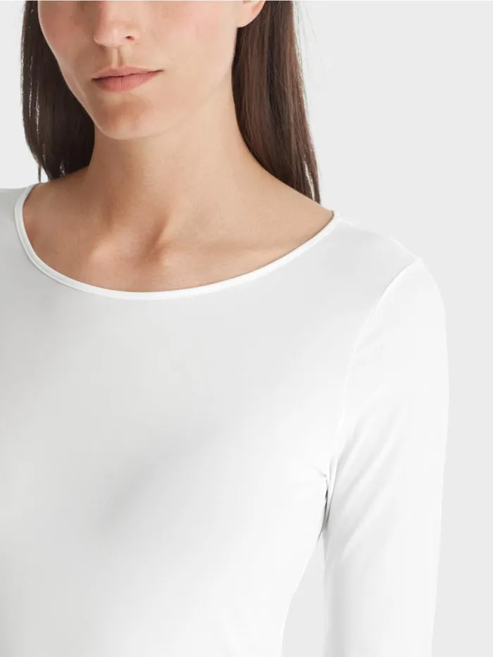 Damen Marc Cain Shirts and Tops Zartes Longsleeve White