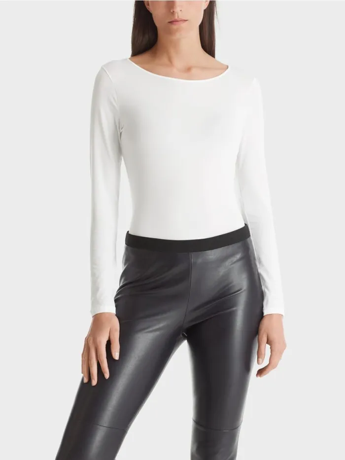 Damen Marc Cain Shirts and Tops Zartes Longsleeve White