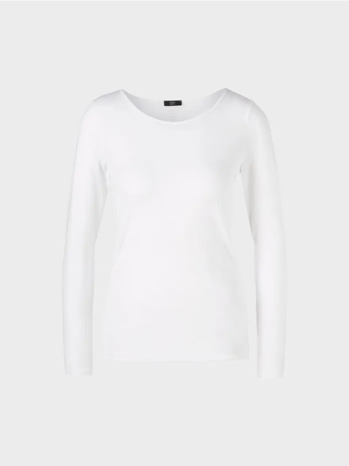Damen Marc Cain Shirts and Tops Zartes Longsleeve White