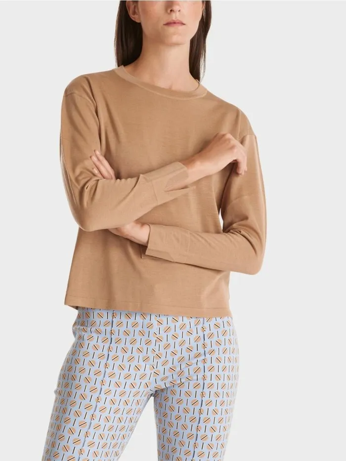 Damen Marc Cain Strick Sweater 034Rethink Together034 Bright Toffee