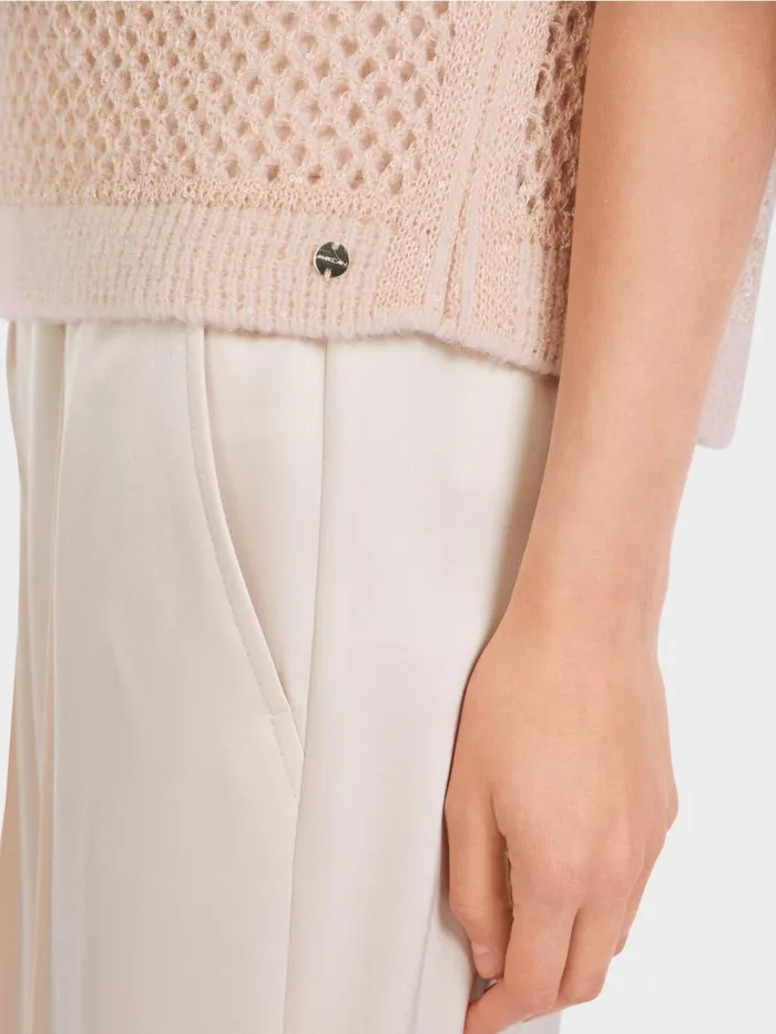Damen Marc Cain Strick Tank Top Knitted In Germany Soft Blossom