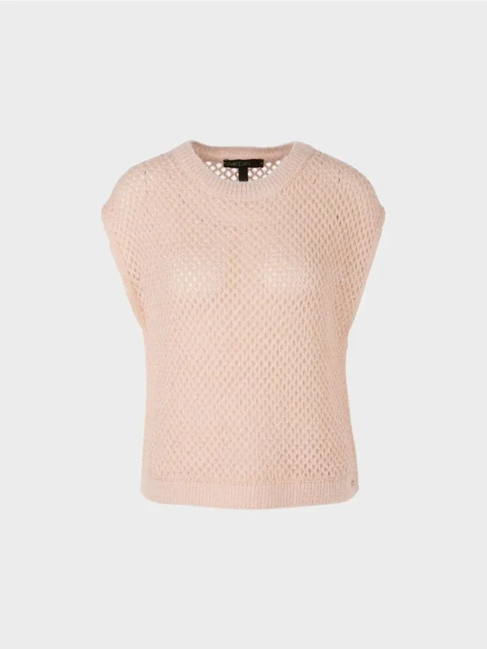 Damen Marc Cain Strick Tank Top Knitted In Germany Soft Blossom