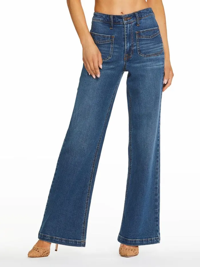 Denim Clothing Jessica Simpson Tease High Rise Wide Leg In Midnight Games