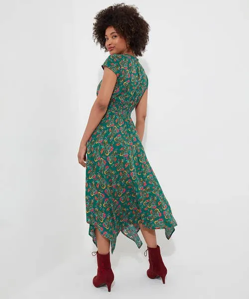 Dresses Iris Dippy Hem Dress Green 8211 Joebrowns Apparel