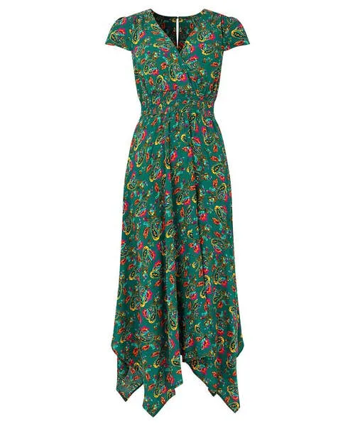 Dresses Iris Dippy Hem Dress Green 8211 Joebrowns Apparel