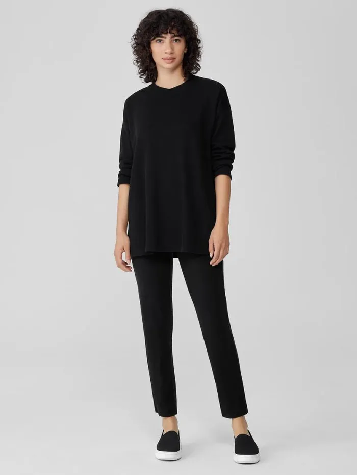 Eileen Fisher Petite Pima Cotton Stretch Jersey HighWaisted Pant Black 8211 Shop