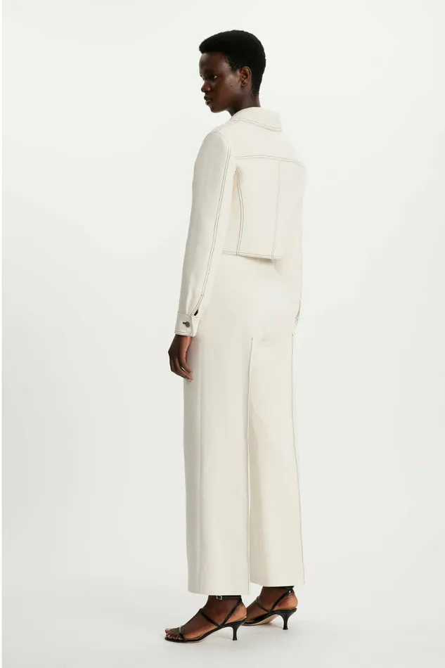 Emilia Wickstead Nics Ivory Denim Jacket Women Jackets And Coats Emilia Wickstead Nics Ivory Denim Jacket Women Jackets And Coats