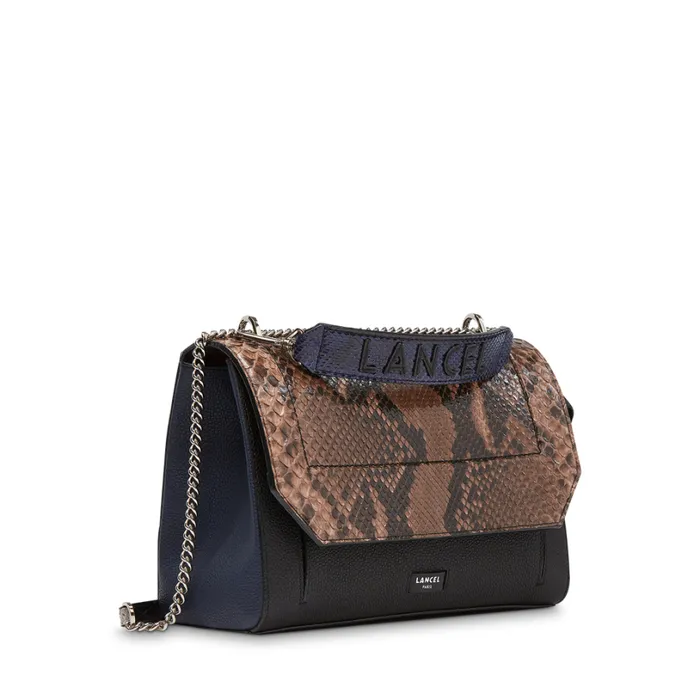 Flap Bag With Handle Brownblackpetrol Women Lancel Shoulder Bags Flap Bag With Handle Brownblackpetrol Women Lancel Shoulder Bags