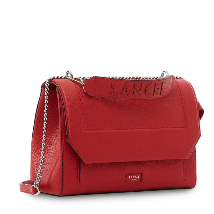 Flap Bag With Handle Red Lancel Women Lancel Hand Bags Flap Bag With Handle Red Lancel Women Lancel Hand Bags