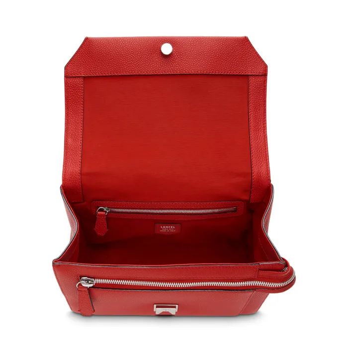 Flap Bag With Handle Red Lancel Women Lancel Hand Bags Flap Bag With Handle Red Lancel Women Lancel Hand Bags