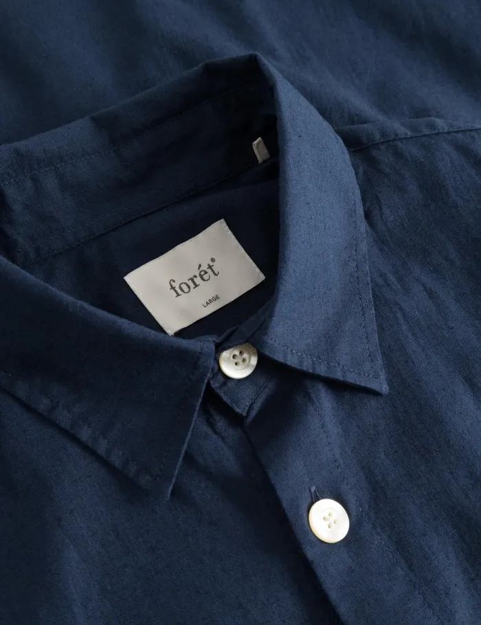 Fort Shirts SERENE LINEN SS SHIRT Navy 8211 Men