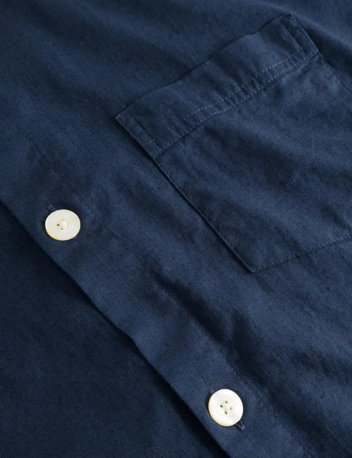 Fort Shirts SERENE LINEN SS SHIRT Navy 8211 Men