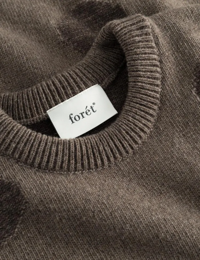 Fort Sweatshirts CIRCLE JACQUARD KNIT Cold Brown 8211 Men Fort Sweatshirts CIRCLE JACQUARD KNIT Cold Brown 8211 Men