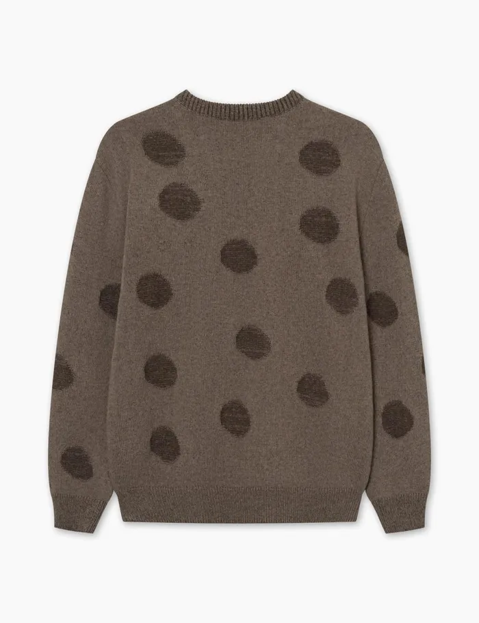 Fort Sweatshirts CIRCLE JACQUARD KNIT Cold Brown 8211 Men Fort Sweatshirts CIRCLE JACQUARD KNIT Cold Brown 8211 Men