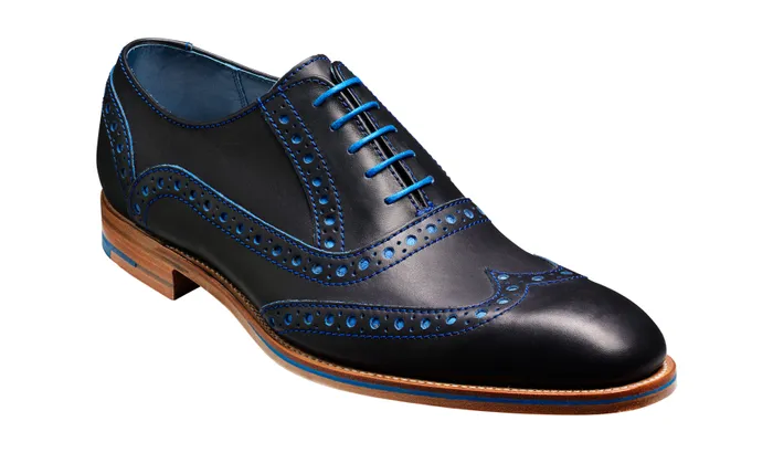 Grant 8211 Navy Classic Blue Calf Men Barker Shoes Mens Brogues