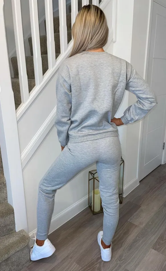 Grey Hazel Tracksuit Women Missfiga LoungewearTracksuits