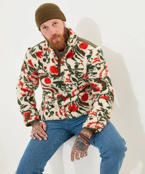 Hoodies and Sweatshirts Fabulous Floral Fleece Cream 8211 Joebrowns Apparel