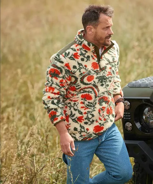 Hoodies and Sweatshirts Fabulous Floral Fleece Cream 8211 Joebrowns Apparel