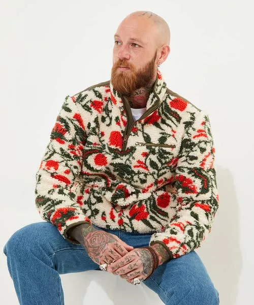 Hoodies and Sweatshirts Fabulous Floral Fleece Cream 8211 Joebrowns Apparel