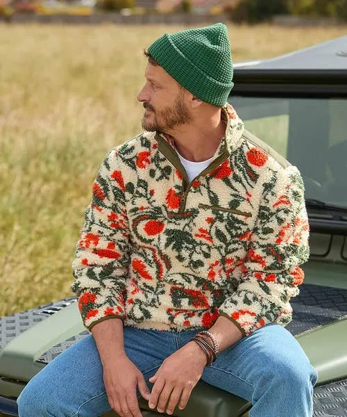 Hoodies and Sweatshirts Fabulous Floral Fleece Cream 8211 Joebrowns Apparel
