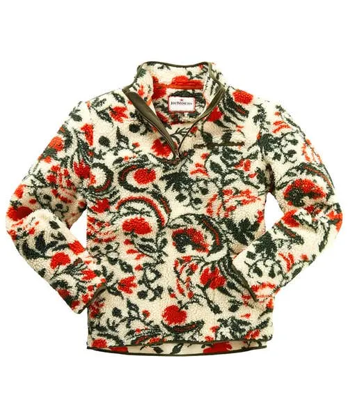 Hoodies and Sweatshirts Fabulous Floral Fleece Cream 8211 Joebrowns Apparel