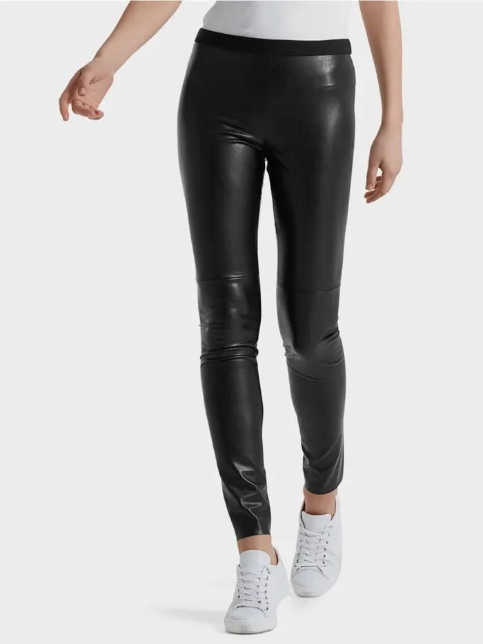 Hosen Damen Marc Cain Leggings Aus Kunstleder Black