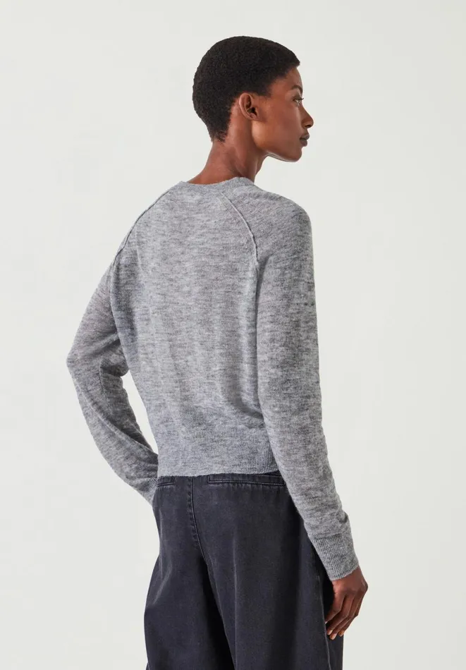 Hush Jumpers and Cardigans Women Elsie Gauzy Wool Blend Crew Jumper Mid Grey Marl Hush Jumpers and Cardigans Women Elsie Gauzy Wool Blend Crew Jumper Mid Grey Marl