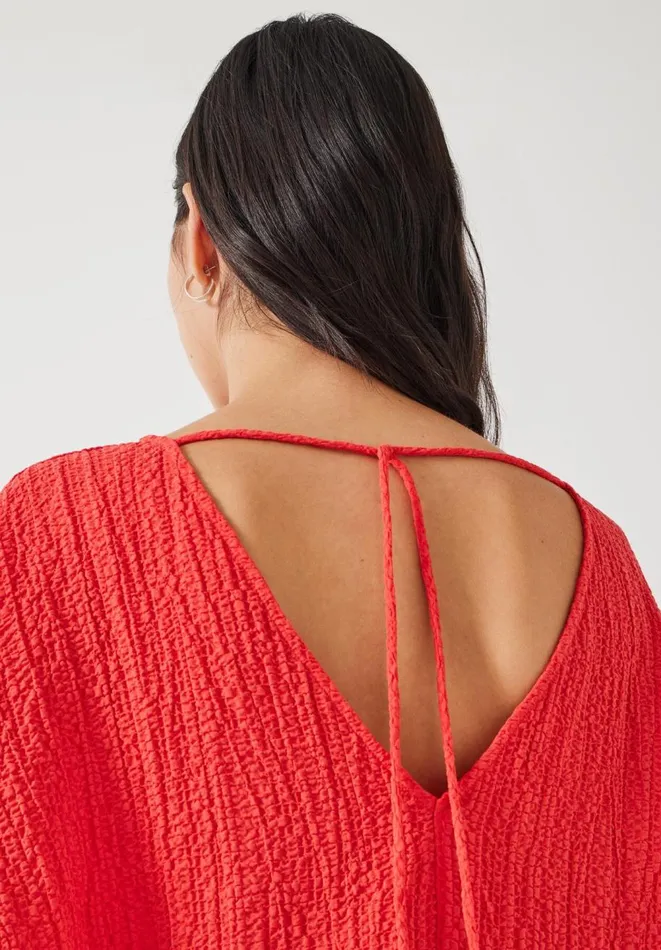 Hush Shirts and Blouses Women Kirra Oversized Textured Blouse Bright Red