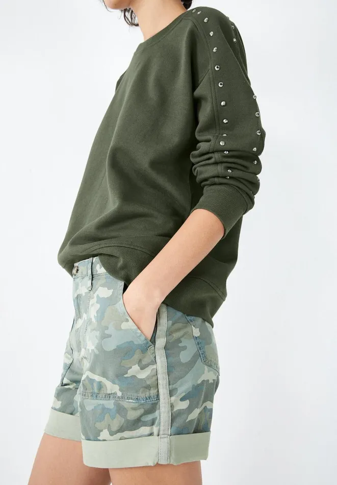 Hush Shorts Women StretchCotton Chino Shorts Camo Hush Shorts Women StretchCotton Chino Shorts Camo